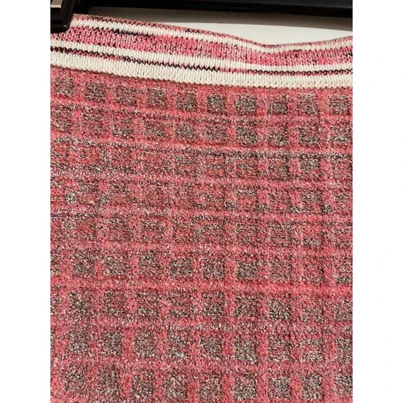 L'Agence Julius Tweed Waffle Stitch Knit Stretch Mini Skirt size M NWT